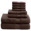 Oversized Brown Turkish Cotton 8-Piece Towel Set