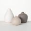 Neutral Ceramic Bud Table Vase Set of 3