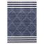 Blue Reversible Synthetic Rectangular Indoor/Outdoor Rug