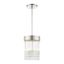 Mini Norwich Brushed Nickel 3-Light Chandelier with Crystal Rods