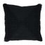 Black Textured Woven Diamond Cotton Throw Pillow