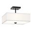 Shailene 14" Black and White Semi Flush Mount Light