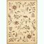 Ivory Floral Medium Pile Synthetic Area Rug