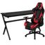 Red Ergonomic Gaming Desk and Reclining Chair Set with Footrest