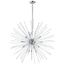 Polaris 16-Light Clear Glass and Chrome Sputnik Pendant