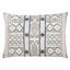 Mud Cloth Inspired Cotton Square Throw Pillow - White 14" x 20"