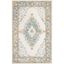 Ivory and Blue Hand-Tufted Wool Area Rug, 2'3" x 4'