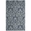 Navy and Grey Hand-Tufted Wool Rectangular Area Rug