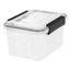 Clear Heavy-Duty Stackable Plastic Storage Box with Lid, 1.6 gal