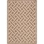 Courtyard Geometric Brown/Light Beige Indoor/Outdoor Rectangular Rug