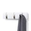 White and Nickel 3-Hook Wall Mounted Coat Rack