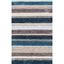 Handmade Tufted Striped Blue Multi Shag Area Rug - 4'x6'