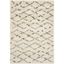 Ivory Elegance 4' x 6' Hand-Tufted Wool Shag Area Rug