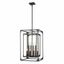 Easton Matte Black 8-Light Steel Chandelier