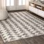 Gray and Ivory Geometric Moroccan 8' x 10' Area Rug