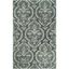 Eilish Floral Blue & Sage Tufted Wool Area Rug, 5' x 8'