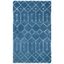 Handmade Blue Wool Tufted Area Rug, 4' x 6'