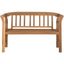 Teak Brown Acacia Wood 2-Seat Outdoor Bench