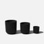 Veradek Mason Series Black Plastic-Stone Planter Set