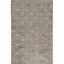 Gray Geometric Hand-Knotted Wool and Viscose 6' x 9' Rug