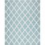 Handmade Light Blue/Ivory Geometric Wool 8'x10' Rug