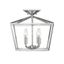 Bohemian Polished Nickel 4-Light Semi-Flush Ceiling Fixture