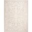 Elegant Cream Ivory Oriental Accent Rug 4' x 6' Synthetic Hand-Knotted