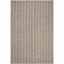 Gray and Ivory Hand-Knotted Wool Striped 4' x 6' Rug