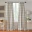 Black Linen Blend Blackout Window Curtain Panel 52"x95"