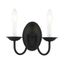 Black Steel Traditional Wall Mount Sconce Light