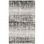 Ivory and Black 3' x 5' Synthetic Abstract Area Rug