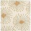 Handmade Beige Gold 5' Square Tufted Wool Rug