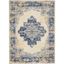 Elegant White Medallion 5' x 7' Tufted Synthetic Area Rug