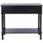 Peyton Black Wood and Metal Hallway Table with Storage