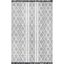 Reversible Gray Stripe Synthetic 5' x 8' Area Rug