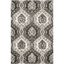 Charcoal and Ivory Floral Handmade Wool 4' x 6' Rug