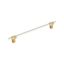 Champagne Bronze and White 10-1/16" Modern Bar Pull