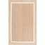 Ivory and Natural Hand-Knotted Jute 3 x 5 ft. Area Rug