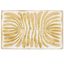 Gold and White Rectangular Washable Non-Slip Decorative Rug