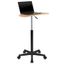 Adjustable Height Mobile Laptop Desk with Maple Finish