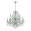 Imperial 12-Light Polished Chrome Chandelier with Clear Hand Cut Crystals