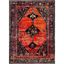 Vintage Red Floral High Pile Synthetic Area Rug