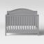 Gray Pinewood 4-in-1 Convertible Crib with Arched Headboard