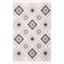 Ivory/Grey Diamond Braided 4' x 6' Handmade Shag Rug