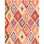 Hand-Tufted Red and Beige Wool Ikat Area Rug