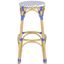 Blue and White Woven Aluminum Outdoor Stool