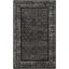 Black and Silver Diamond Pattern Rectangular Rug 4' x 6'