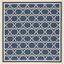 Navy and Beige Geometric Square Indoor/Outdoor Area Rug