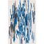 Ivory and Blue Hand-Tufted Wool 8' x 10' Abstract Area Rug