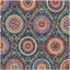 Hand-Knotted Vibrant Medallion 6' Square Wool Area Rug